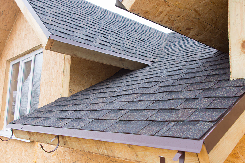 Newly completed roof seen while preforming home inspection services, on a house currently being constructed 