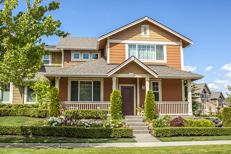 Newly constructed house seen while home inspection services are bring preformed